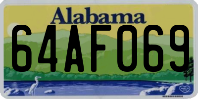 AL license plate 64AF069