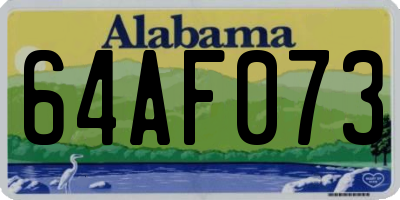 AL license plate 64AF073