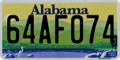 AL license plate 64AF074