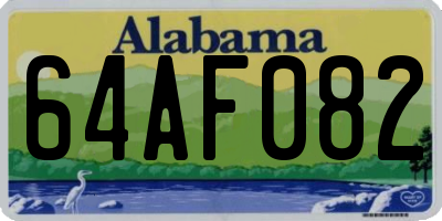 AL license plate 64AF082