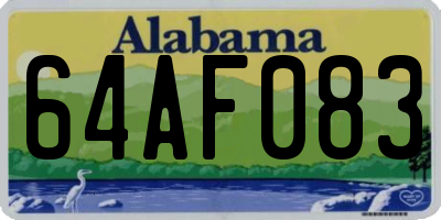 AL license plate 64AF083