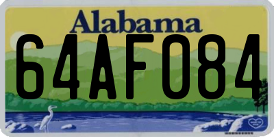 AL license plate 64AF084