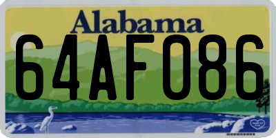 AL license plate 64AF086