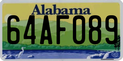 AL license plate 64AF089