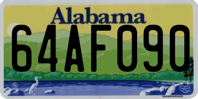 AL license plate 64AF090