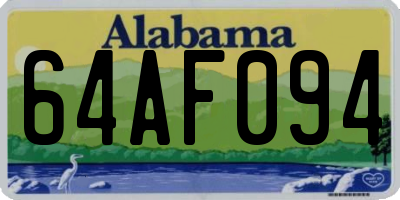 AL license plate 64AF094