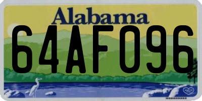 AL license plate 64AF096