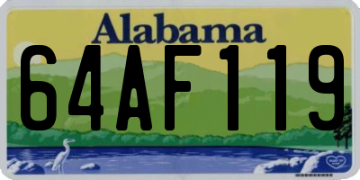 AL license plate 64AF119