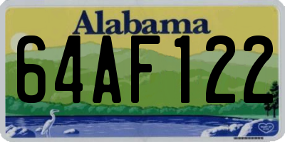 AL license plate 64AF122