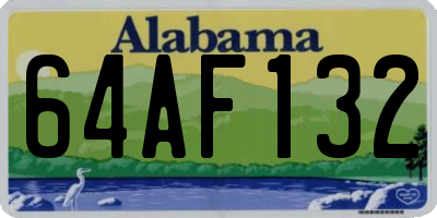 AL license plate 64AF132