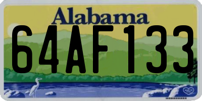 AL license plate 64AF133