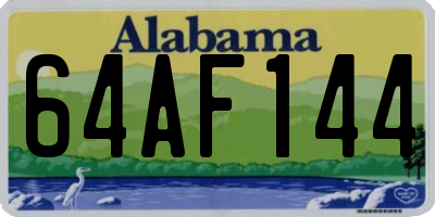 AL license plate 64AF144