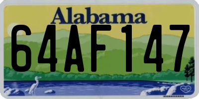 AL license plate 64AF147