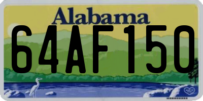 AL license plate 64AF150
