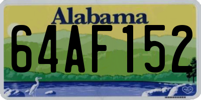 AL license plate 64AF152