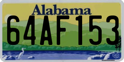 AL license plate 64AF153