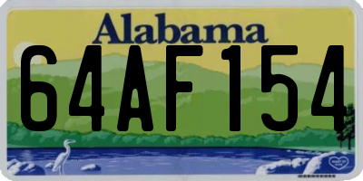 AL license plate 64AF154