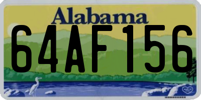 AL license plate 64AF156