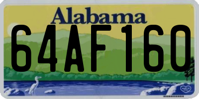AL license plate 64AF160