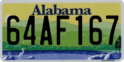AL license plate 64AF167