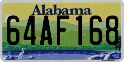 AL license plate 64AF168