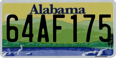 AL license plate 64AF175