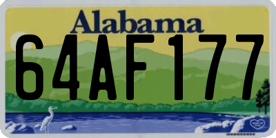 AL license plate 64AF177