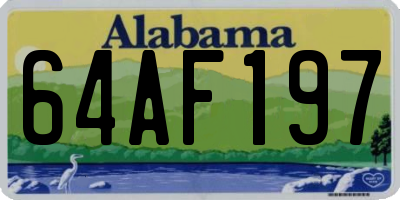 AL license plate 64AF197