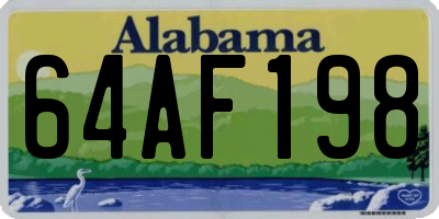 AL license plate 64AF198