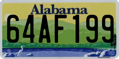 AL license plate 64AF199