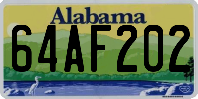 AL license plate 64AF202
