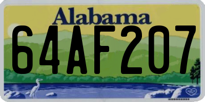 AL license plate 64AF207