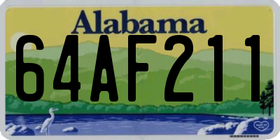 AL license plate 64AF211