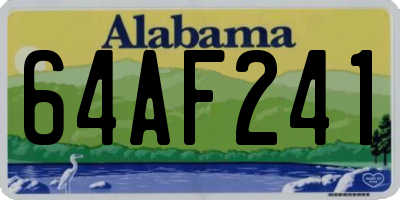 AL license plate 64AF241