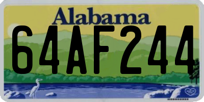 AL license plate 64AF244