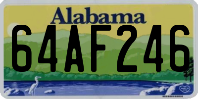 AL license plate 64AF246