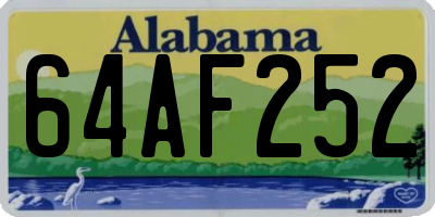 AL license plate 64AF252