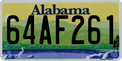 AL license plate 64AF261