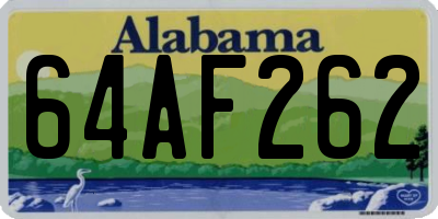 AL license plate 64AF262