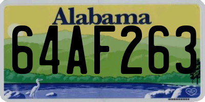 AL license plate 64AF263