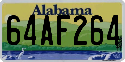 AL license plate 64AF264