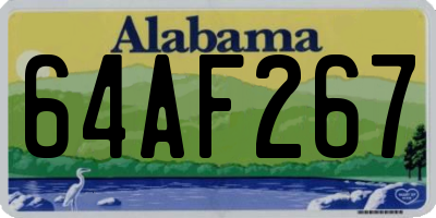 AL license plate 64AF267