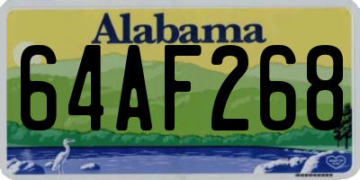 AL license plate 64AF268