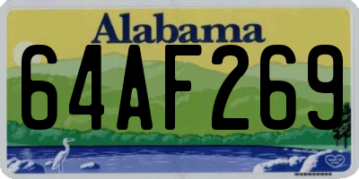 AL license plate 64AF269