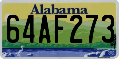AL license plate 64AF273