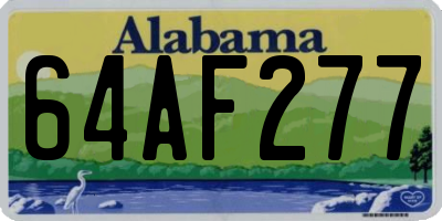AL license plate 64AF277