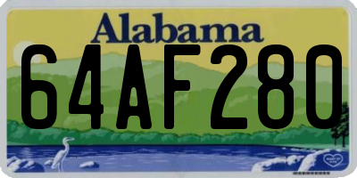 AL license plate 64AF280