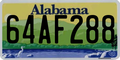 AL license plate 64AF288