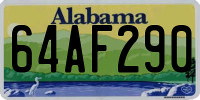 AL license plate 64AF290