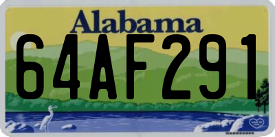AL license plate 64AF291